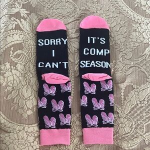 Ballet Lovers Gift Sock “Sorry I Can’t It’s Comp Season” Novelty Socks